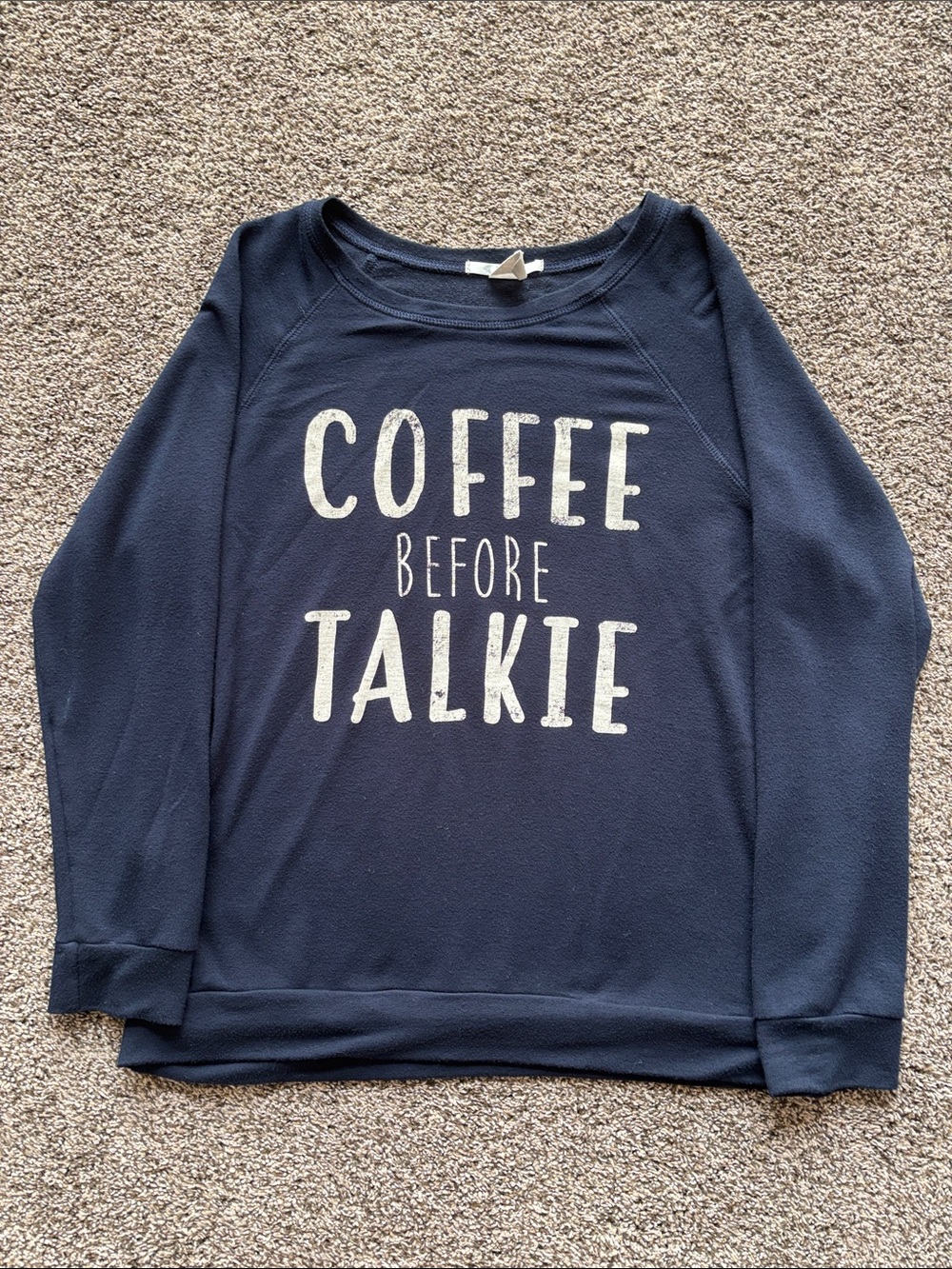 Coffee Before Talkie Navy Graphic Tshirt